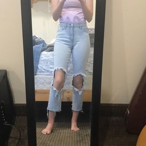 PACSUN ripped mom jeans